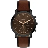 Fossil Analoog horloge 'Neutra' chocoladebruin / zwart