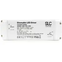 The Light Group SLC LED driver, 24 V, 50 W, dimbaar (faseaan/afsnijding), wit / opaal, Kunststof