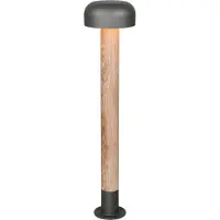TRIO Tuinlamp Fraser grijs met hout 84,5cm