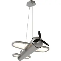 Lucide Kinderkamer hanglamp Fokker vliegtuig metaalgrijs