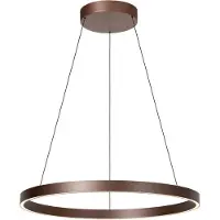Lucide LIANE - Hanglamp - Ø 80 cm - LED Dimb. - CCT - 2x36W 2700K/4000K - Roest bruin | Vibes