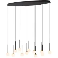 Lucide CALINA - Hanglamp - LED Dimb. - CCT - 12x7W 2200K/3300K - Zwart | Premium