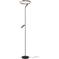 Lucide APPLAUSE - Vloerlamp - Ø 33 cm - LED Dimb. - CCT - 2700K/4000K - Koffie - Premium