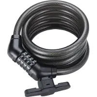 Bbb Cycling CodeGuard Cable - Fietsslot met Instelbare Code - Lengte: 180CM - Dikte: 15MM - Kabelslot voor Stadsfiets, RaceFiets & Mountainbike - BBL-102B