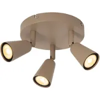 Lucide TIANA - Plafondspot - 3xGU10 - Taupe | Essential