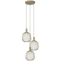 Lucide Esterel 3-Light Ronde Hanglamp Taupe