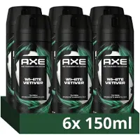 Axe - Premium Deodorant Bodyspray - Fine Fragrance Collection - White Vetiver - 6 x 150 ml