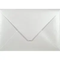 Netuno Metallic (parelmoer) witte enveloppen A6 - 125 x 175 mm - B6 - 25 stuks - NK natgelijmde - 120 gram - Majestic -