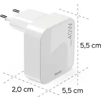 Hama 40W GaN Snellader - USB-C PD - mini - Wit