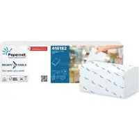 Papernet Ready Table 1/4 Vouw Servetten 2-laags Primaire pulp Wit 5,4 x 9,8 x 16,6 cm 550 Stuks