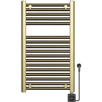 Boss & Wessing Elektrische radiator bws lara 76.6x45 cm smart wifi geborsteld messing pvd
