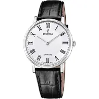 Festina Kwartshorloge Swiss Made Collection Armbandhorloge, herenhorloge, dameshorloge, leren band, saffierglas, Swiss Made