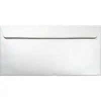 Netuno Metallic (parelmoer) witte enveloppen DL - 110 x 220 mm - 25 stuks - HK zelfklevend met plakstrip - 120 gram - Majestic -