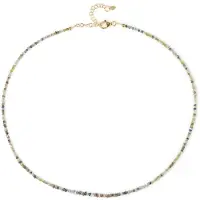 Cavill - Zilveren Halsketting - 925 Sterling Zilver Verguld - 15 636 ct Fancy Diamanten Parelgeslepen - Verstelbare Elegante Dames Sieraad