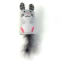 Happy pet tabby patch muis ratel en roller grijs 18x7x7 cm