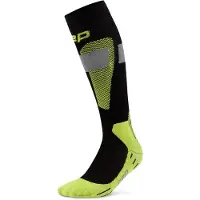Cep Ski Merino Socks Tall 3.0, skisokken, dames, zwart/geel