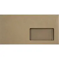 Netuno Ecologische bruine enveloppen DL - 110 x 220 mm - 50 stuks - HK zelfklevend met plakstrip - 100 gram - Eko Design -
