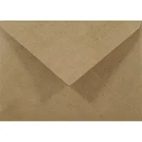 Netuno Ecologische bruine enveloppen C6 - 114 x 162 mm - A6 - 25 stuks - NK natgelijmde - 100 gram - Eko Design -