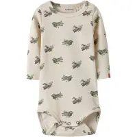 Lil´ Atelier Rompertje/body donkergroen / offwhite