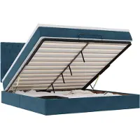 vidaXL Ottoman bed met matrassen en LED's 180x200cm fluweel