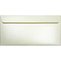 Netuno Metallic (parelmoer) ecru enveloppen DL - 110 x 220 mm - 25 stuks - HK zelfklevend met plakstrip - 120 gram - Majestic -