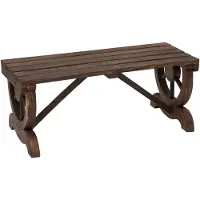 Merax Houten Tuinbank - Rustieke Zitbank voor Buiten - Weerbestendig Dennenhout - Voor 2 Personen - 98 x 50 x 39,5 cm - Bruin