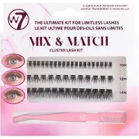 W7 Mix & Match Cluster Lash Kit Nepwimpers With Applicator glue included +lijm