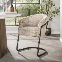 Dimehouse Set van 2 eetkamerstoelen Reno Alura zand - Stof - Scandinavisch & Basic