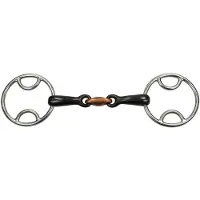 Shires Bit Bevel sweet iron met koper zwart 12,5