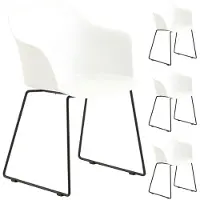 Idimex Tuinstoel FORO, set van 4, van kunststof - wit