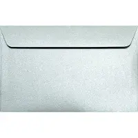 Netuno Metallic (parelmoer) zilveren enveloppen C6 - 114 x 162 mm - A6 - 25 stuks - NK natgelijmde - 120 gram - Majestic -