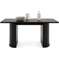 Idimex Eettafel GUARDA 160 x 75 cm – Zwart