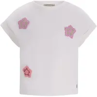Like Flo T-shirt wit Meisjes Stretchkatoen Ronde hals Effen - maat 116