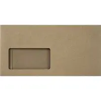 Netuno Ecologische bruine enveloppen DL - 110 x 220 mm - 50 stuks - HK zelfklevend met plakstrip - 100 gram - Eko Design -