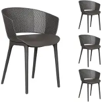 Idimex Tuinstoel OLINDO, set van 4 - grijs