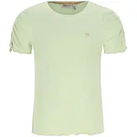 Like Flo T-shirt lichtgroen rib gebreid Meisjes Viscose Ronde hals Effen - maat 116