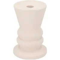 DK Design Daan Kromhout - Kaarsenhouder - Kandelaar - Florence - Wit - Keramiek - Cementlook - 10x16 cm