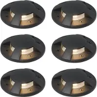 QAZQA Set van 6 moderne grondspots zwart GU10 50mm 4-lichts effect IP65 - Cellar