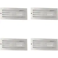QAZQA Set van 4 moderne inbouwspots staal IP44 - Hurricane