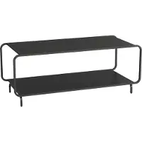 En.casa Salontafel Færder 115x50x45 cm zwart [en.c
