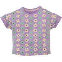 Z8 mini T-shirt Jara lila/lichtgroen/crème Paars Meisjes Stretchkatoen Ronde hals - maat 98