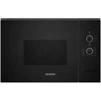 Siemens iQ300 BF520LMA1, Inbouw, losstaande magnetron, 20 liter, 800 watt, met draaitafel, zwart