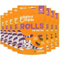 Edgard & Cooper 8x Adult Rolls Kattensnack Kip & Kalkoen 45 Gr