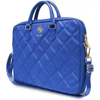 GUESS Quilted 4G Metal Logo Laptop Tas - (Geschikt voor toestellen tot 16") - Blauw