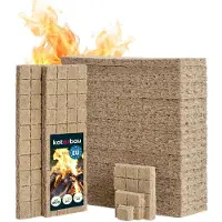 KOTARBAU 1200 Stuks Aanmaakblokjes voor Open Haard, Houtwol, 25x8x13 cm, Aanmaakwokkels, Aanmaakblokjes voor Houtkachel, BBQ Open Haard