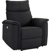 Notio Living Zola - Relaxfauteuil in echt leer Zwart (100 x 87 x 88 cm)