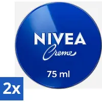 Nivea 2 x - Crème - Tin - Beschermt & Verzorgt - 75 ml - Crème - Huid Verzorgen - Huid Beschermen - Uitdroging Voorkomen - Handen Verzorgen