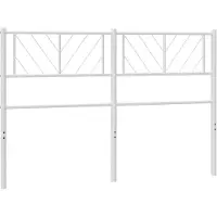 vidaXL Vervangend hoofdbord 135 cm metaal wit