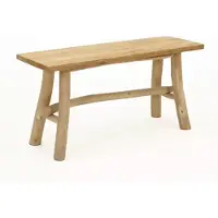 Van der leeden Bank teak 98x38h40cm naturel