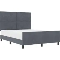 vidaXL Boxspring bed met hoofdeinde Donkergrijs 140 x 200 cm Fluweel